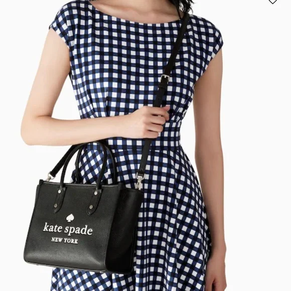 🆕 Kate Spade black pebble leather crossbody tote purse bag - Picture 3 of 4